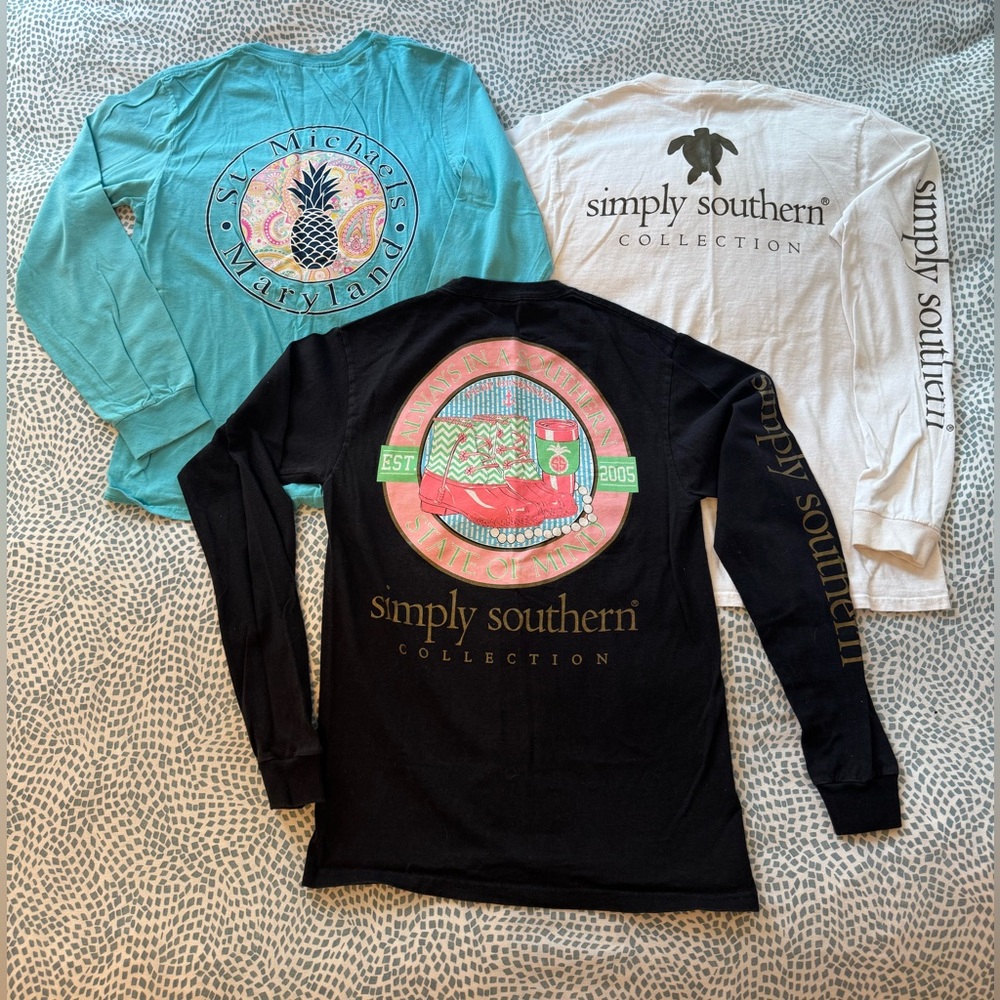 Simply Southern Preppy Long Sleeve Shirts